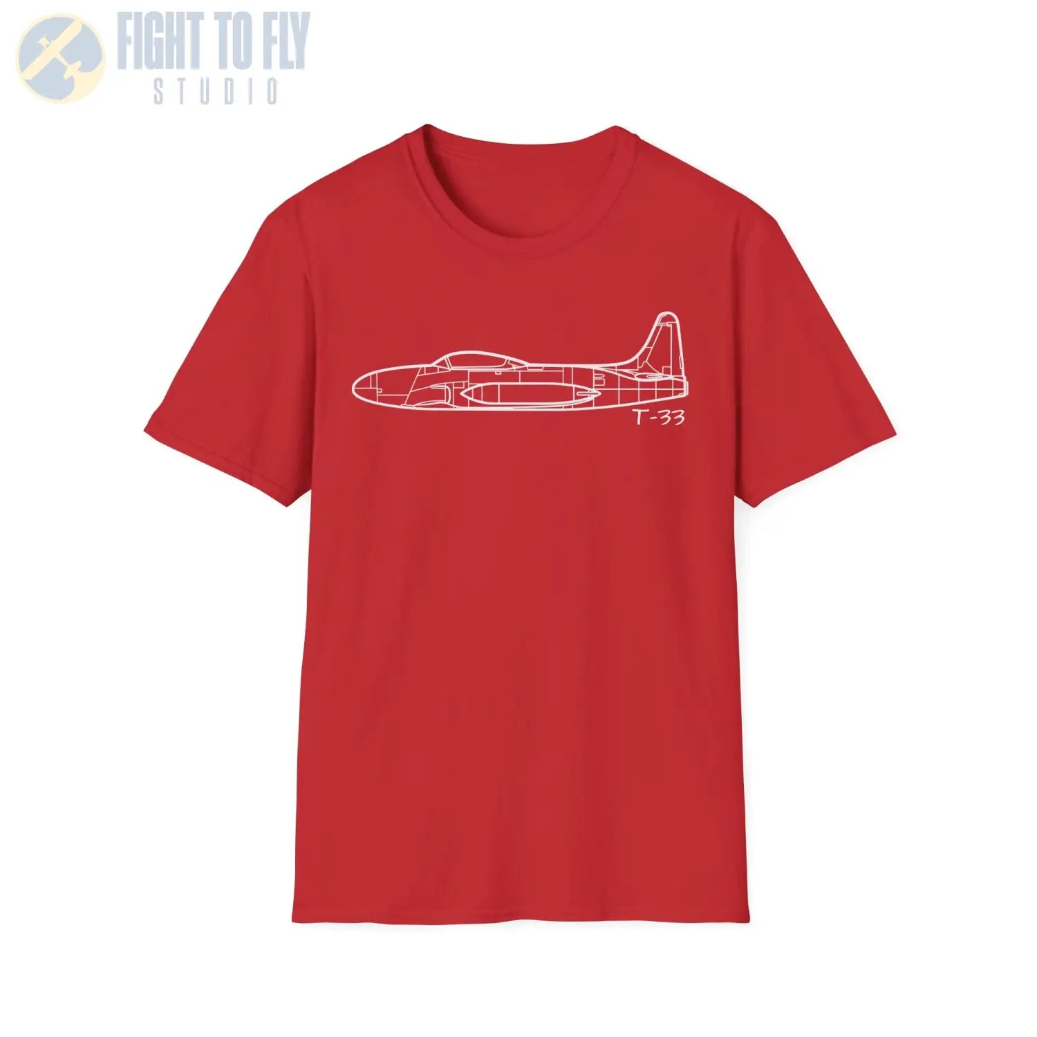 T-33 Shooting Star Profile T-Shirt - Pilot gifts - WWII warbird t-shirt