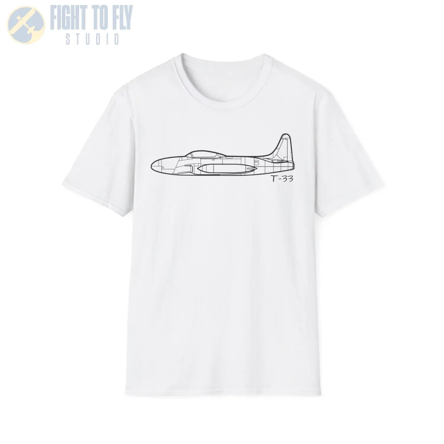 T-33 Shooting Star Profile T-Shirt - Pilot gifts - WWII warbird t-shirt