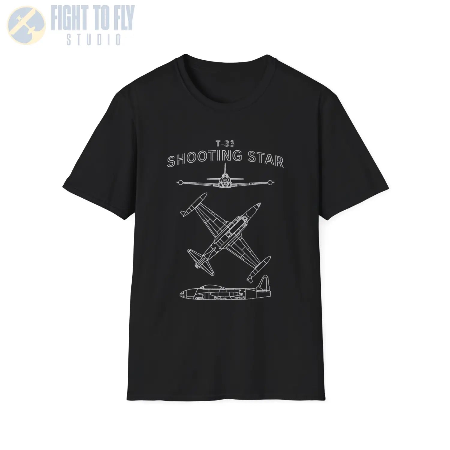 T-33 Shooting Star “Retro Heritage” Jet Trainer T-Shirt - Pilot gifts - WWII warbird t-shirt