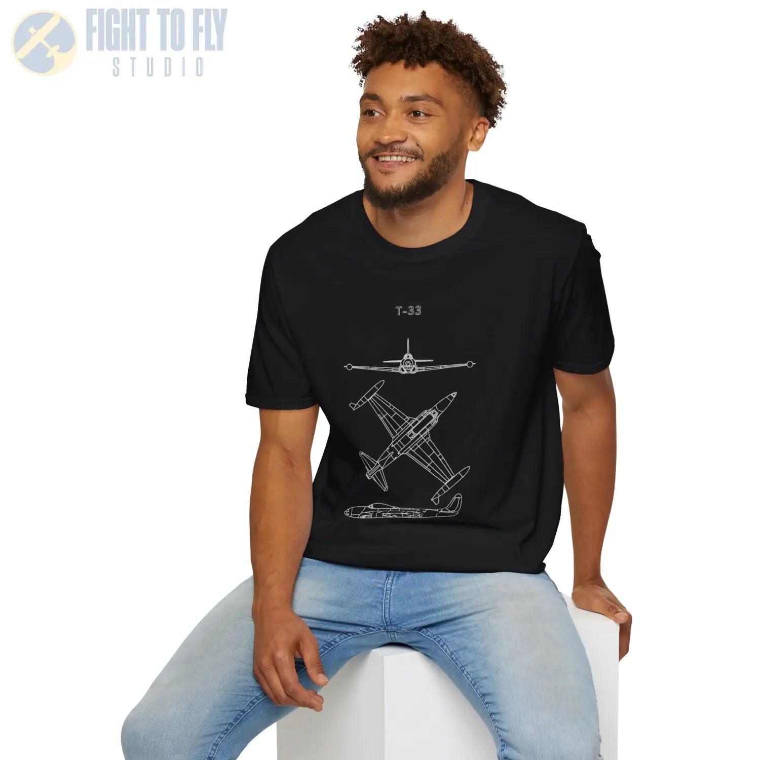 T-33 Shooting Star “Retro Heritage” Jet Trainer T-Shirt Variation 1 - Pilot gifts - WWII warbird t-shirt