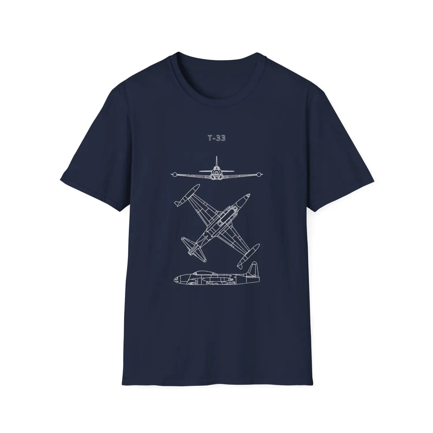 T-33 Shooting Star “Retro Heritage” Jet Trainer T-Shirt Variation 1 - Pilot gifts - WWII warbird t-shirt