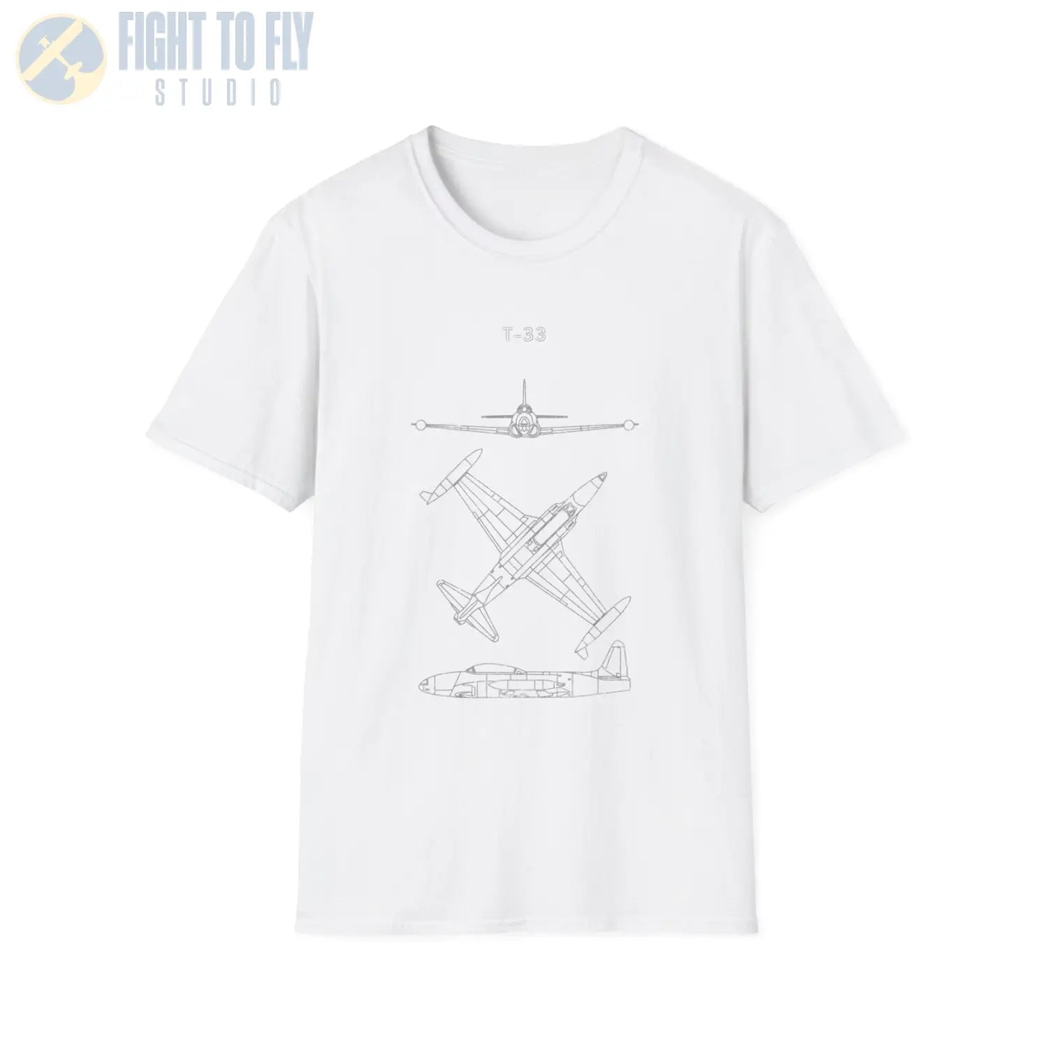 T-33 Shooting Star “Retro Heritage” Jet Trainer T-Shirt Variation 1 - Pilot gifts - WWII warbird t-shirt