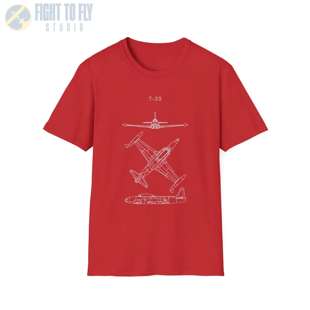 T-33 Shooting Star “Retro Heritage” Jet Trainer T-Shirt Variation 1 - Pilot gifts - WWII warbird t-shirt