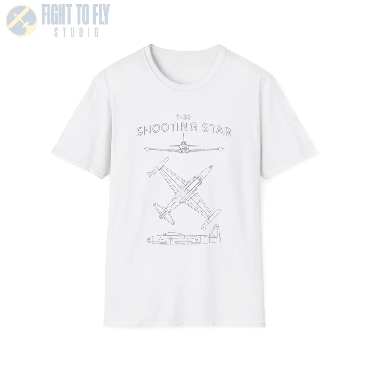 T-33 Shooting Star “Retro Heritage” Jet Trainer T-Shirt - Pilot gifts - WWII warbird t-shirt