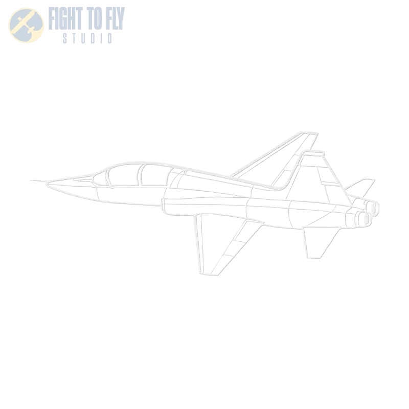 T-38C Flying Die Cut Metal Wall Art - Sign - Pilot gifts - WWII warbird t-shirt