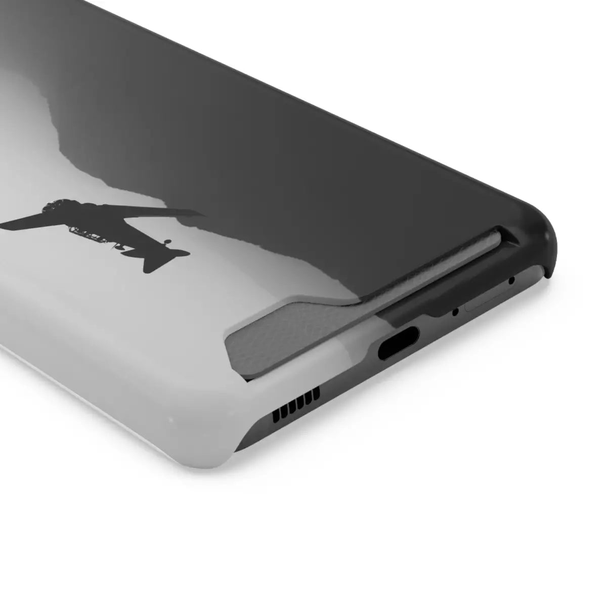 T-6 Texan Sleek Plane Phone Case with Card Holder - Perfect for Travelers - Gifts pilots - Aviation apparel