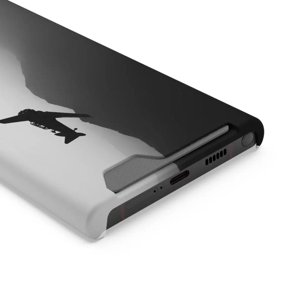 T-6 Texan Sleek Plane Phone Case with Card Holder - Perfect for Travelers - Gifts pilots - Aviation apparel