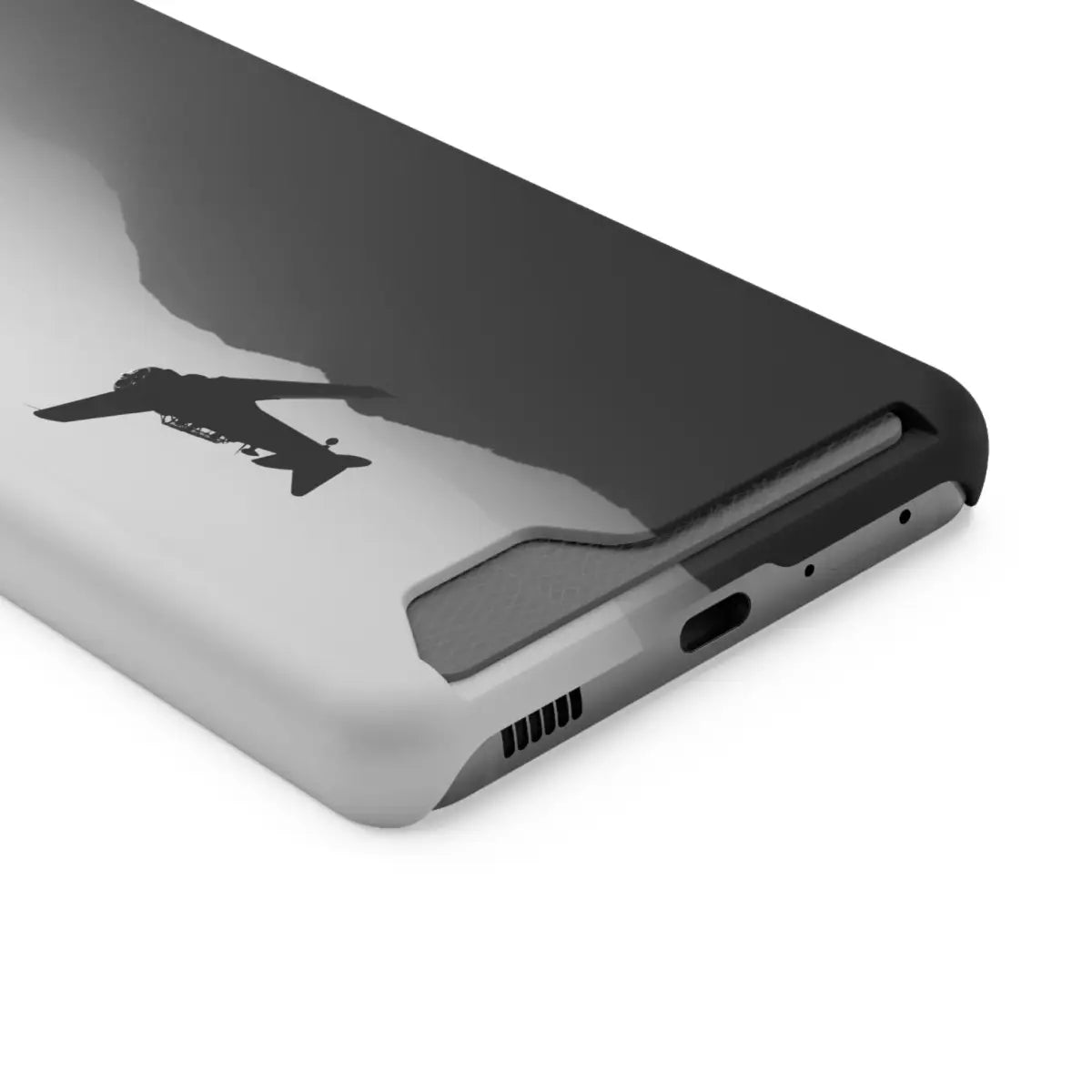 T-6 Texan Sleek Plane Phone Case with Card Holder - Perfect for Travelers - Gifts pilots - Aviation apparel