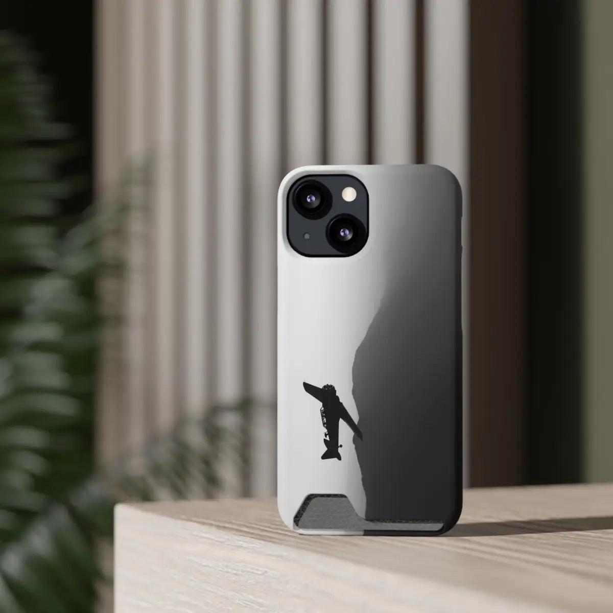 T-6 Texan Sleek Plane Phone Case with Card Holder - Perfect for Travelers - Gifts pilots - Aviation apparel