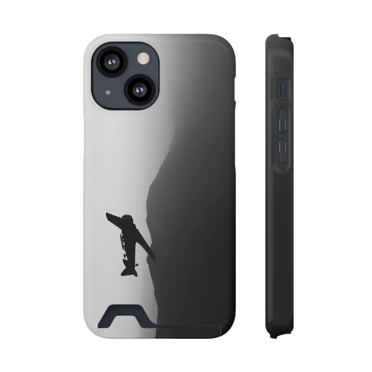 T-6 Texan Sleek Plane Phone Case with Card Holder - Perfect for Travelers - Gifts pilots - Aviation apparel