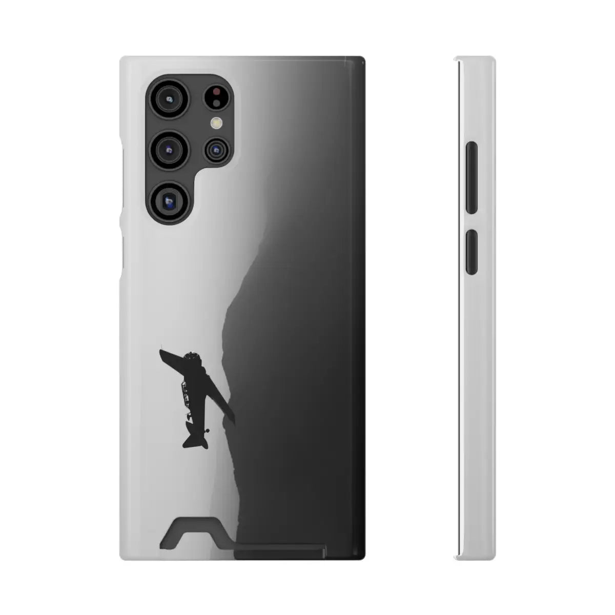 T-6 Texan Sleek Plane Phone Case with Card Holder - Perfect for Travelers - Gifts pilots - Aviation apparel