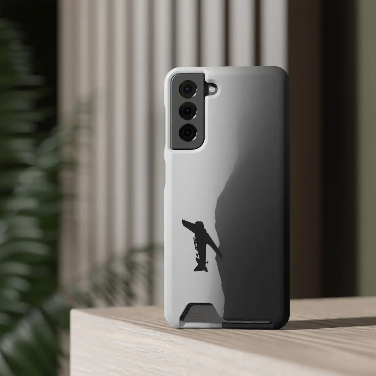 T-6 Texan Sleek Plane Phone Case with Card Holder - Perfect for Travelers - Gifts pilots - Aviation apparel