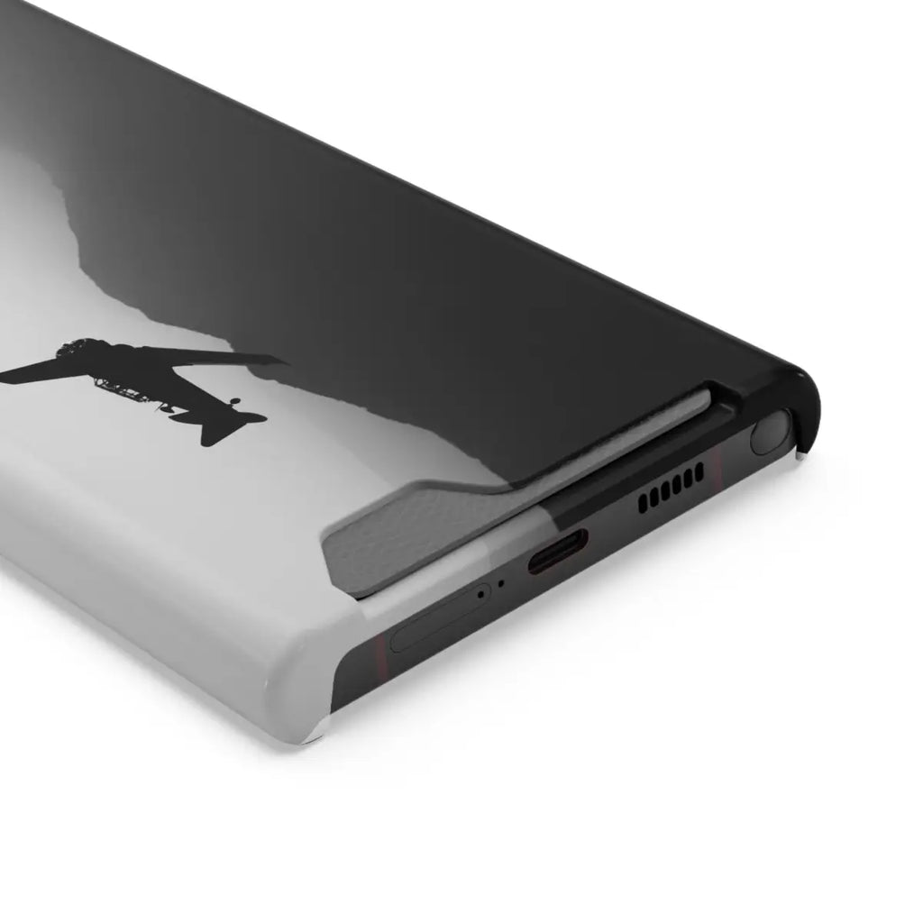T-6 Texan Sleek Plane Phone Case with Card Holder - Perfect for Travelers - Gifts pilots - Aviation apparel