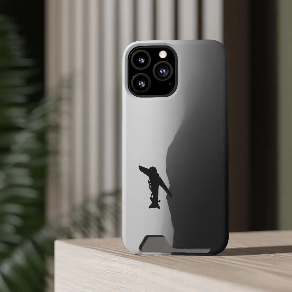 T-6 Texan Sleek Plane Phone Case with Card Holder - Perfect for Travelers - Gifts pilots - Aviation apparel