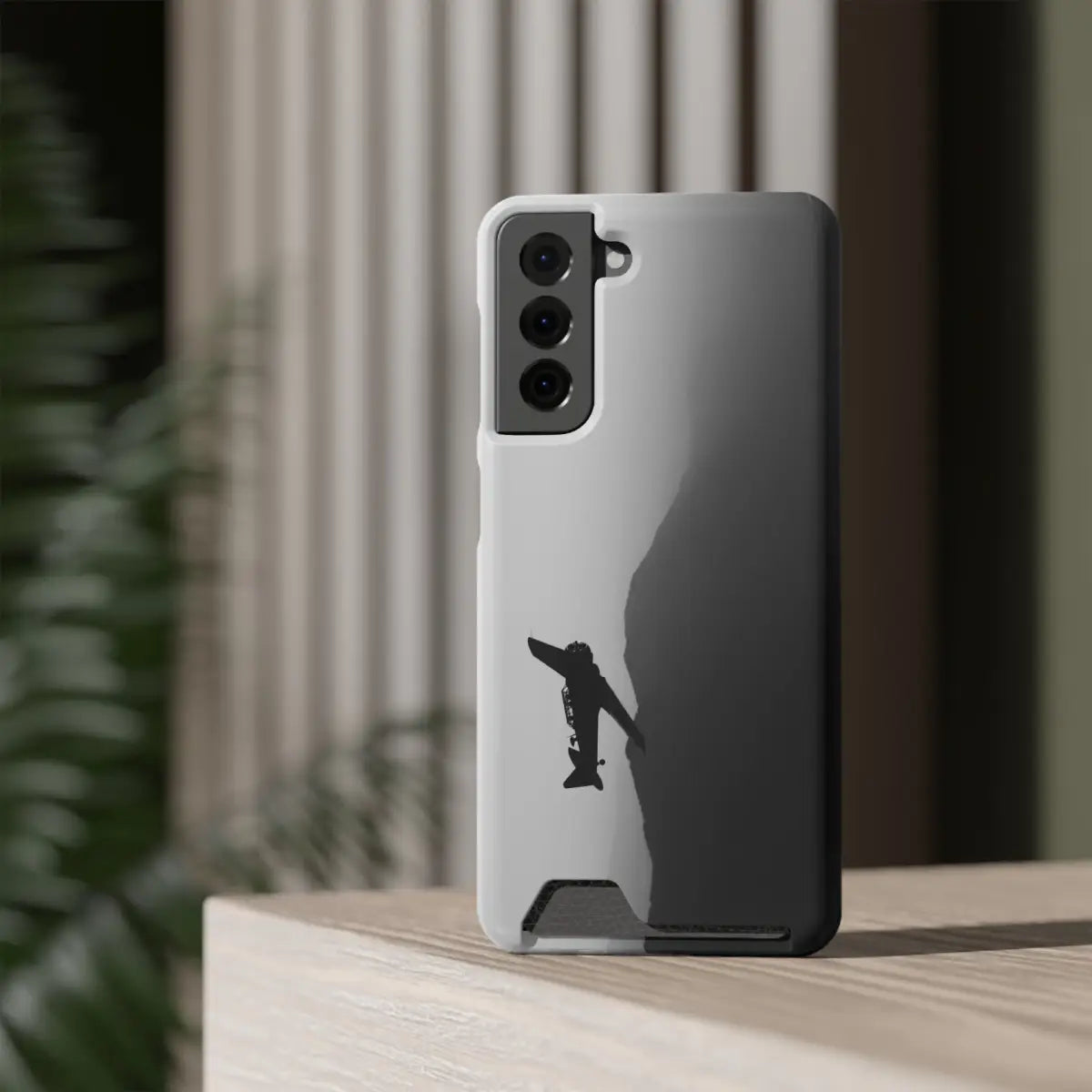 T-6 Texan Sleek Plane Phone Case with Card Holder - Perfect for Travelers - Gifts pilots - Aviation apparel