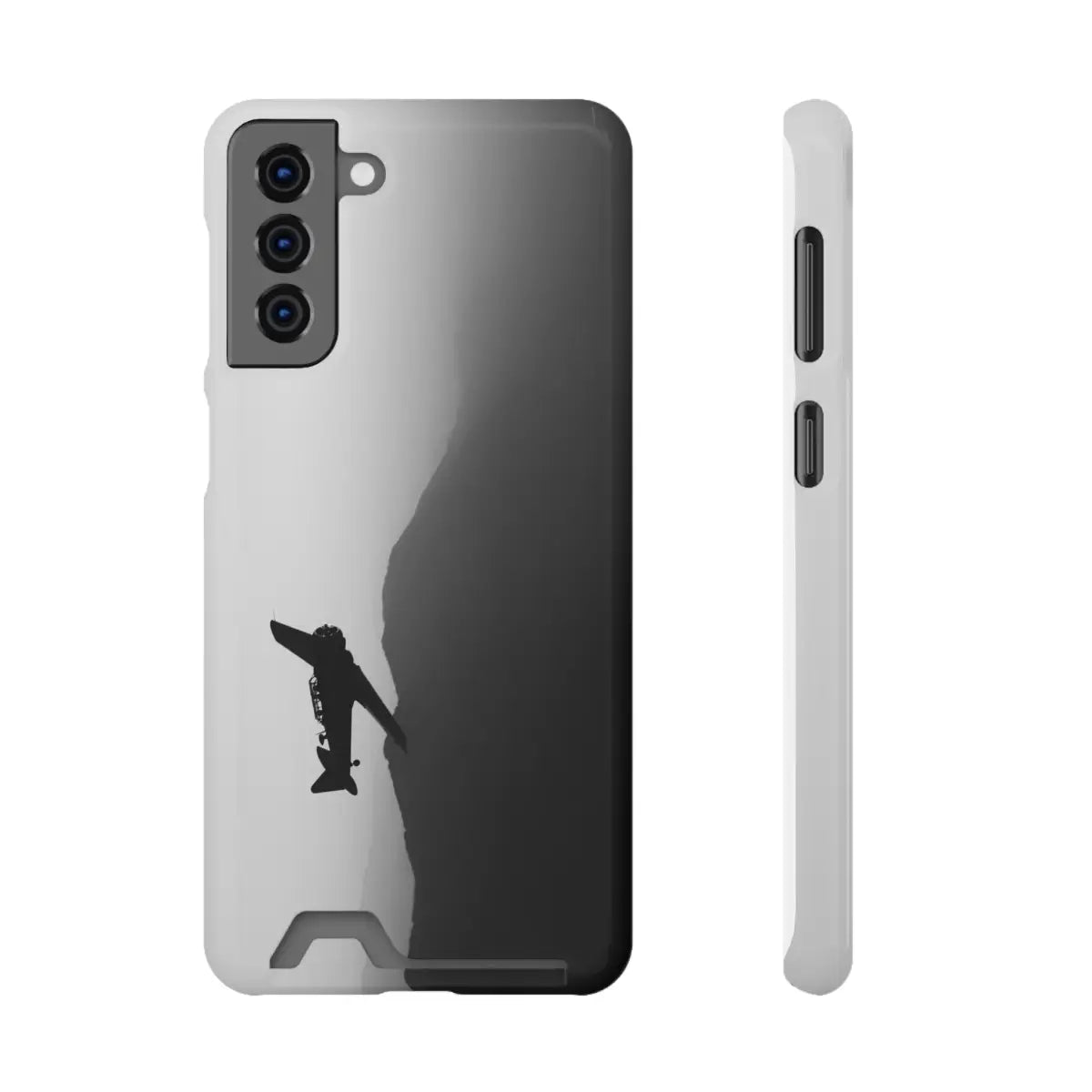 T-6 Texan Sleek Plane Phone Case with Card Holder - Perfect for Travelers - Gifts pilots - Aviation apparel