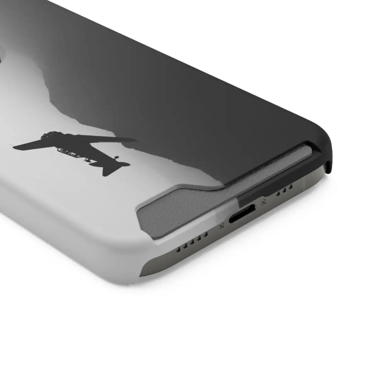 T-6 Texan Sleek Plane Phone Case with Card Holder - Perfect for Travelers - Gifts pilots - Aviation apparel