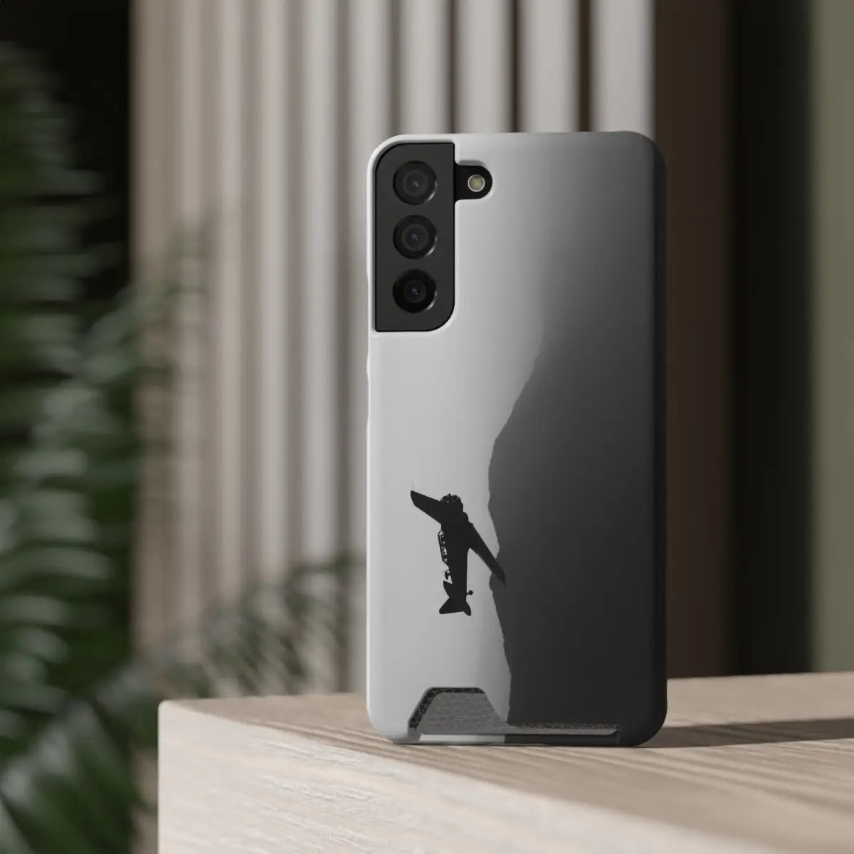 T-6 Texan Sleek Plane Phone Case with Card Holder - Perfect for Travelers - Gifts pilots - Aviation apparel
