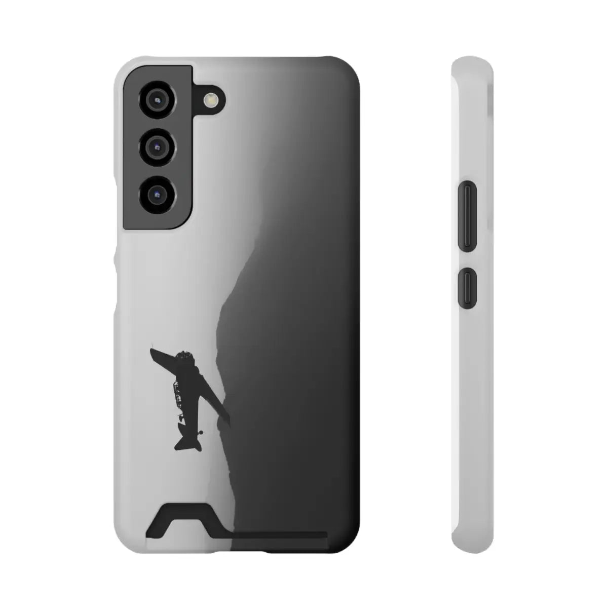 T-6 Texan Sleek Plane Phone Case with Card Holder - Perfect for Travelers - Gifts pilots - Aviation apparel