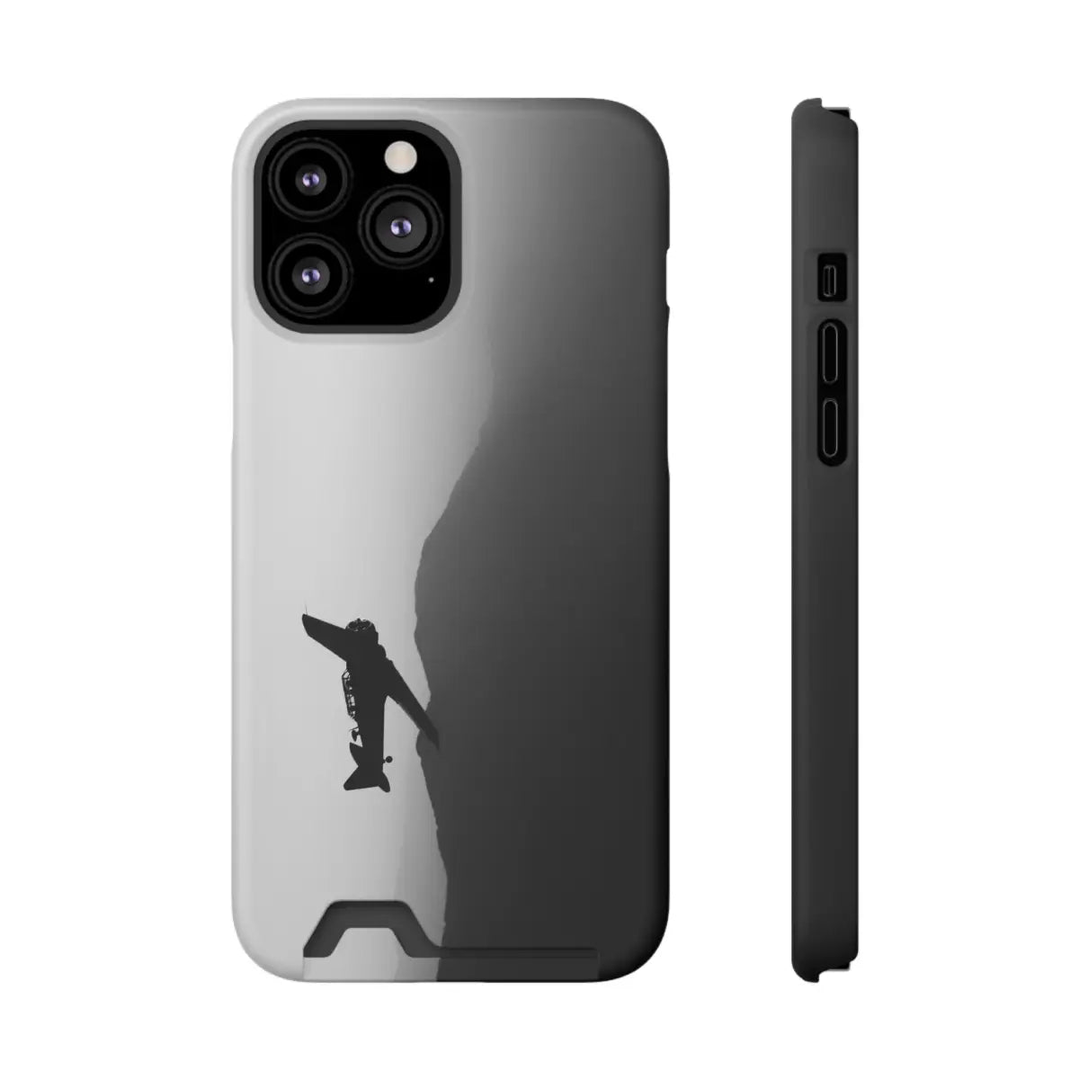 T-6 Texan Sleek Plane Phone Case with Card Holder - Perfect for Travelers - Gifts pilots - Aviation apparel