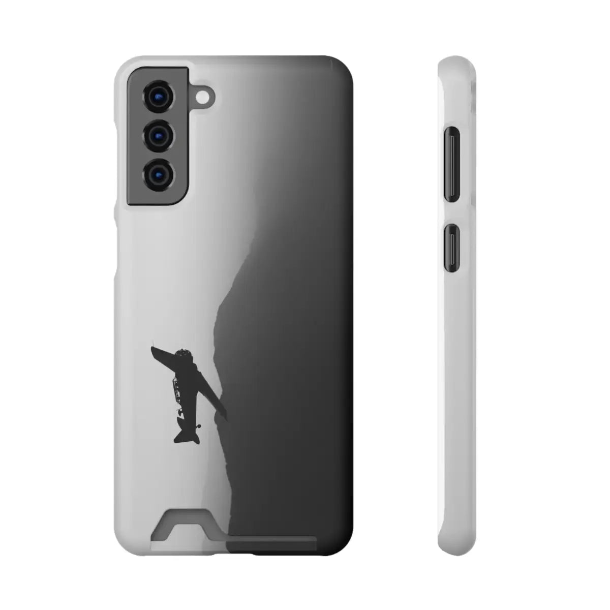 T-6 Texan Sleek Plane Phone Case with Card Holder - Perfect for Travelers - Gifts pilots - Aviation apparel