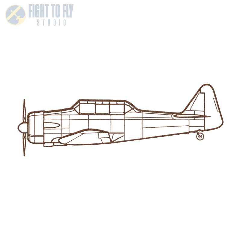 T-6 Texan - SNJ - Harvard Die Cut Metal Wall Art - Sign - Pilot gifts - WWII warbird t-shirt