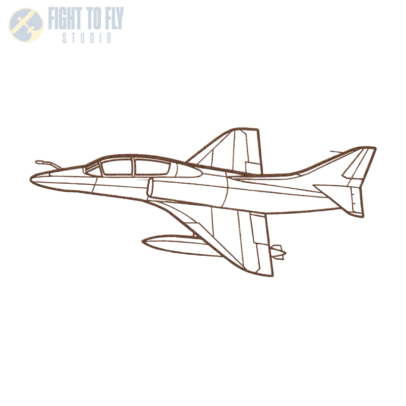 TA-4J Die Cut Metal Wall Art - Sign - Pilot gifts - WWII warbird t-shirt