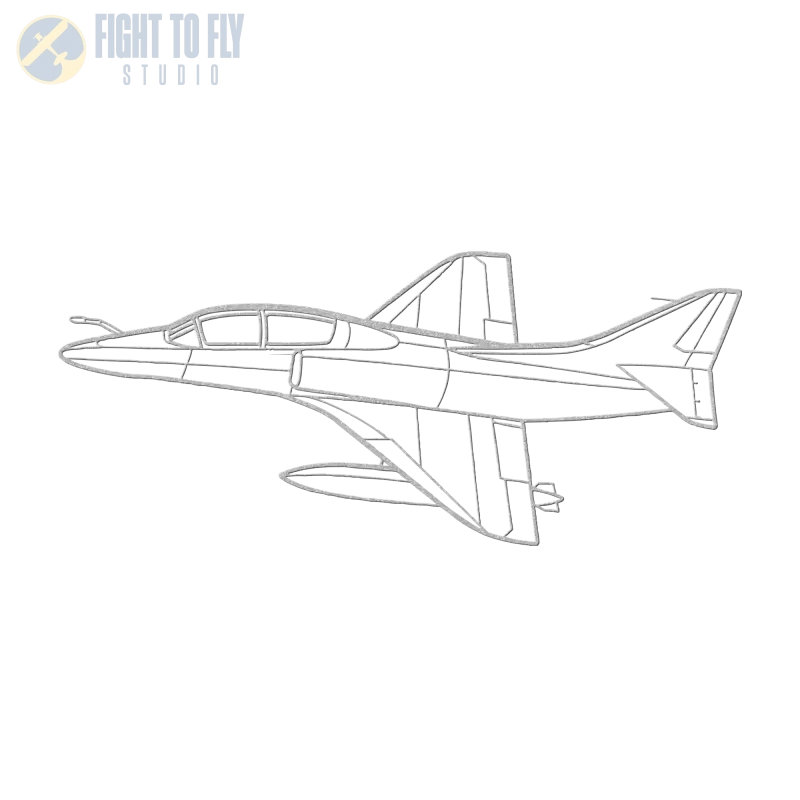 TA-4J Die Cut Metal Wall Art - Sign - Pilot gifts - WWII warbird t-shirt