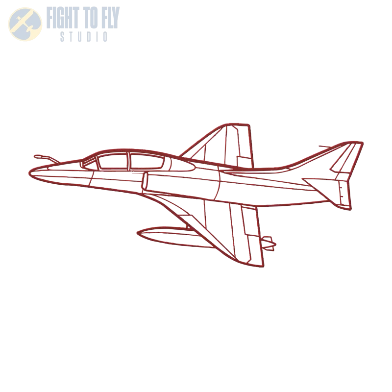 TA-4J Die Cut Metal Wall Art - Sign - Pilot gifts - WWII warbird t-shirt