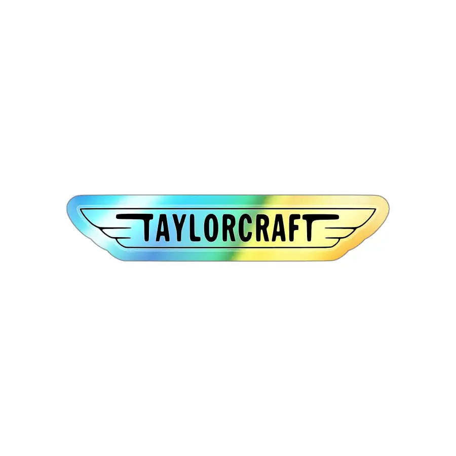 Taylorcraft Logo - Holographic Die-Cut Stickers - Paper products - Pilot gifts - WWII warbird t-shirt