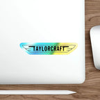 Taylorcraft Logo - Holographic Die-Cut Stickers - Paper products - Pilot gifts - WWII warbird t-shirt