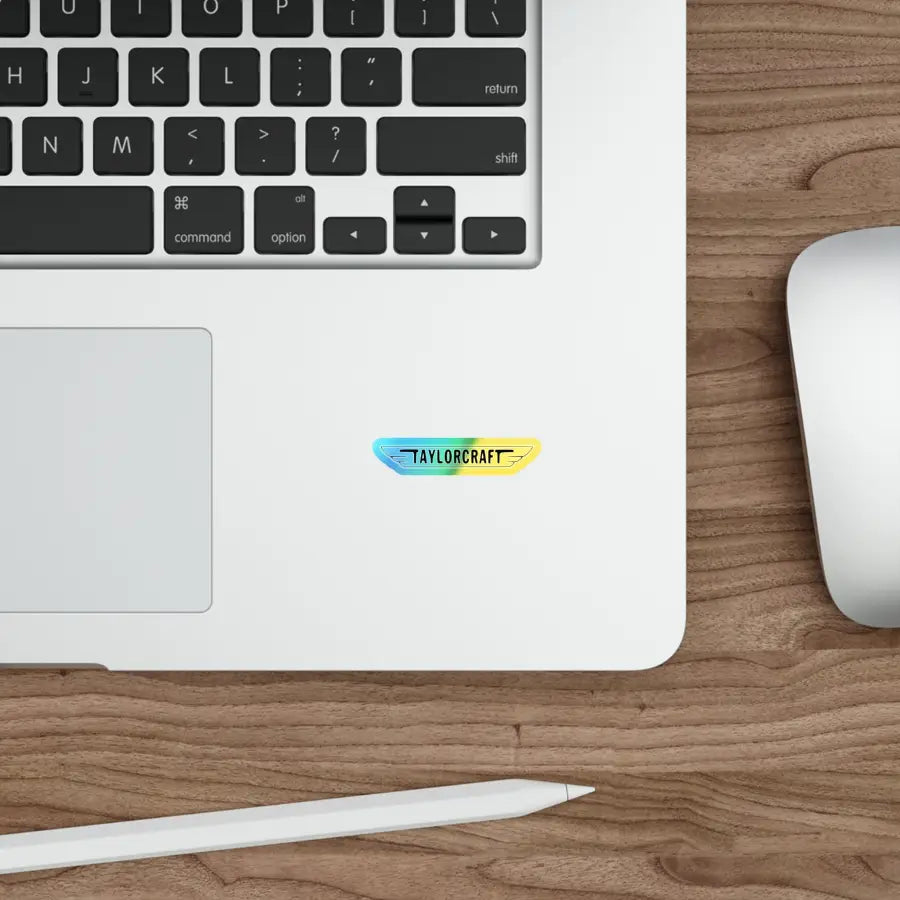Taylorcraft Logo - Holographic Die-Cut Stickers - Paper products - Gifts for pilots - Aviation apparel