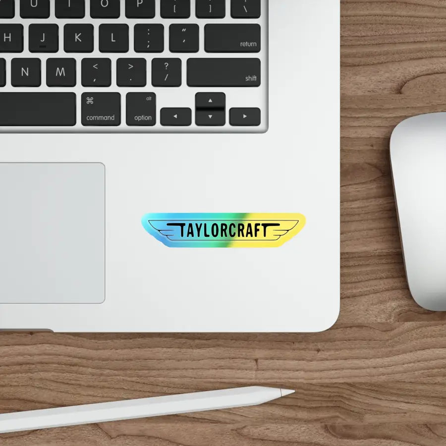 Taylorcraft Logo - Holographic Die-Cut Stickers - Paper products - Gifts for pilots - Aviation apparel