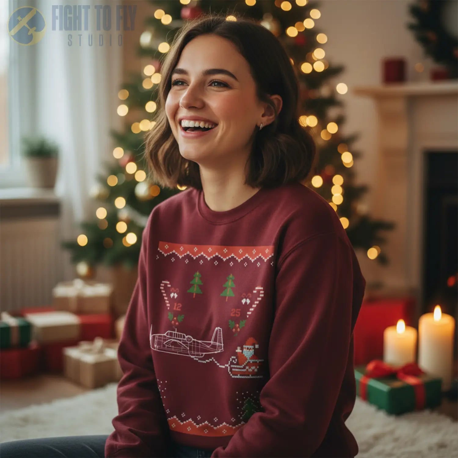 TBF Avenger “Holiday Torpedo Run” Sweatshirt - Pilot gifts - WWII warbird t-shirt