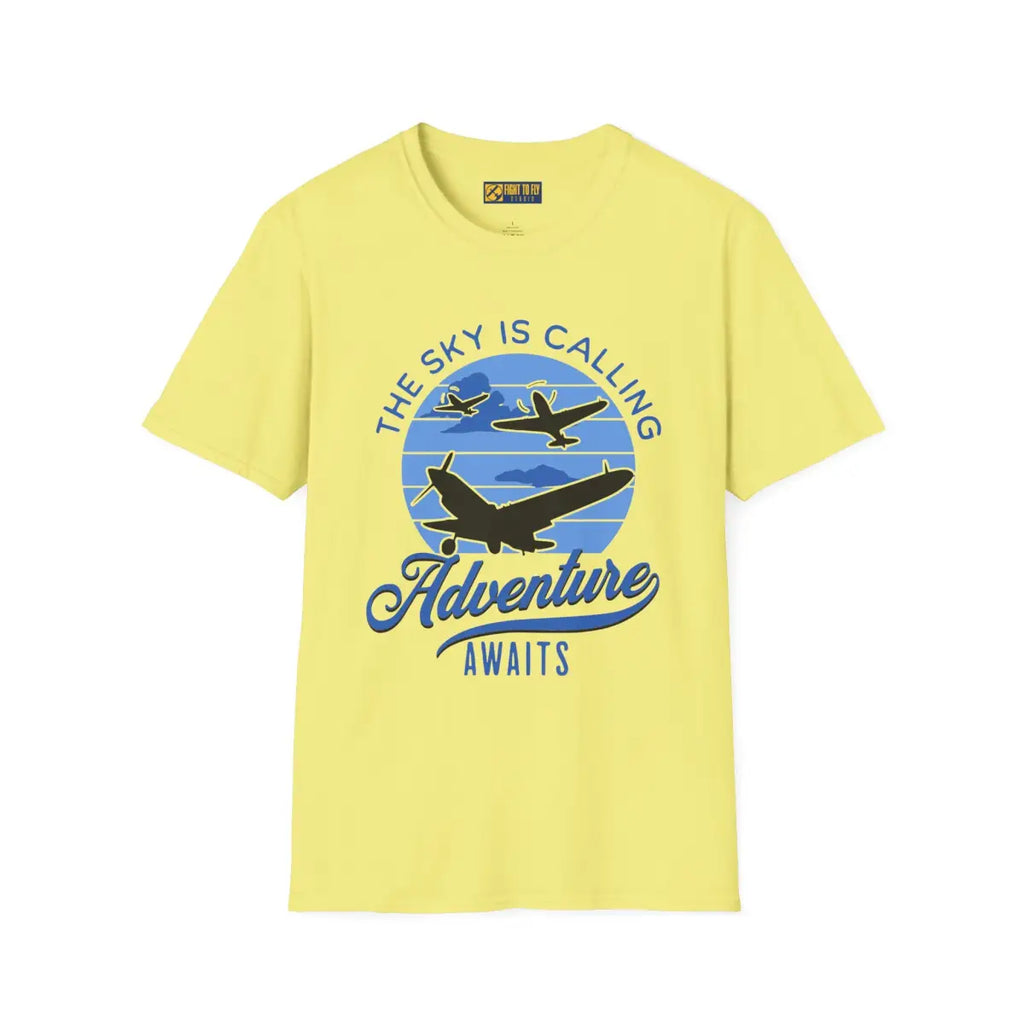 The Sky is Calling - Adventure Awaits - T-Shirt - Pilot gifts - WWII warbird t-shirt