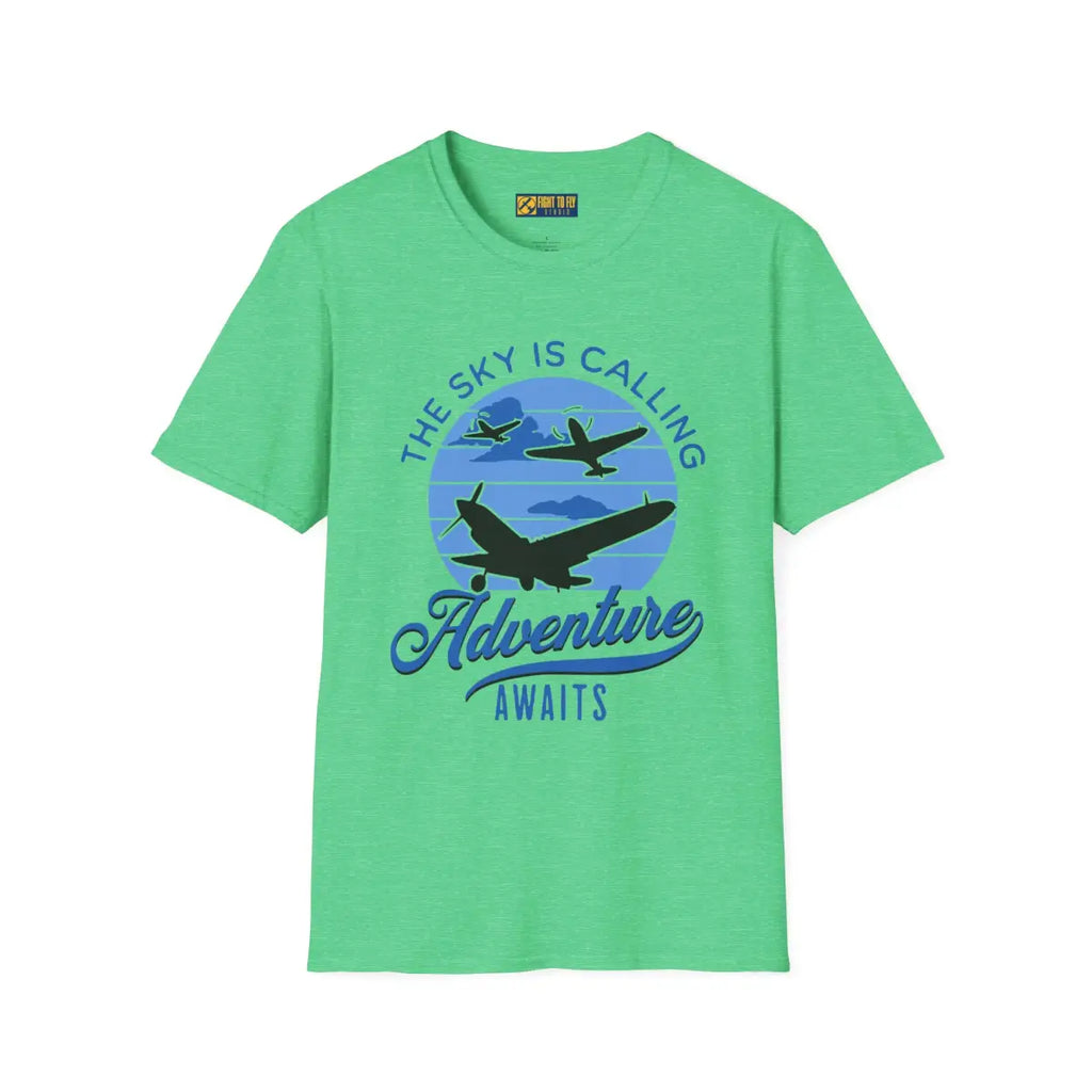 The Sky is Calling - Adventure Awaits - T-Shirt - Pilot gifts - WWII warbird t-shirt