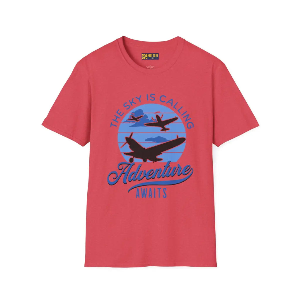 The Sky is Calling - Adventure Awaits - T-Shirt - Pilot gifts - WWII warbird t-shirt