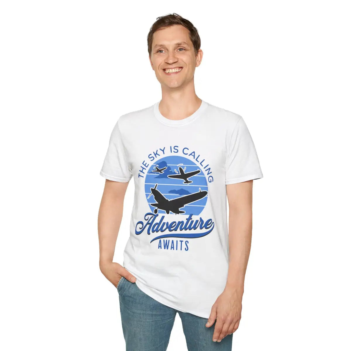 The Sky is Calling - Adventure Awaits - T-Shirt - Pilot gifts - WWII warbird t-shirt