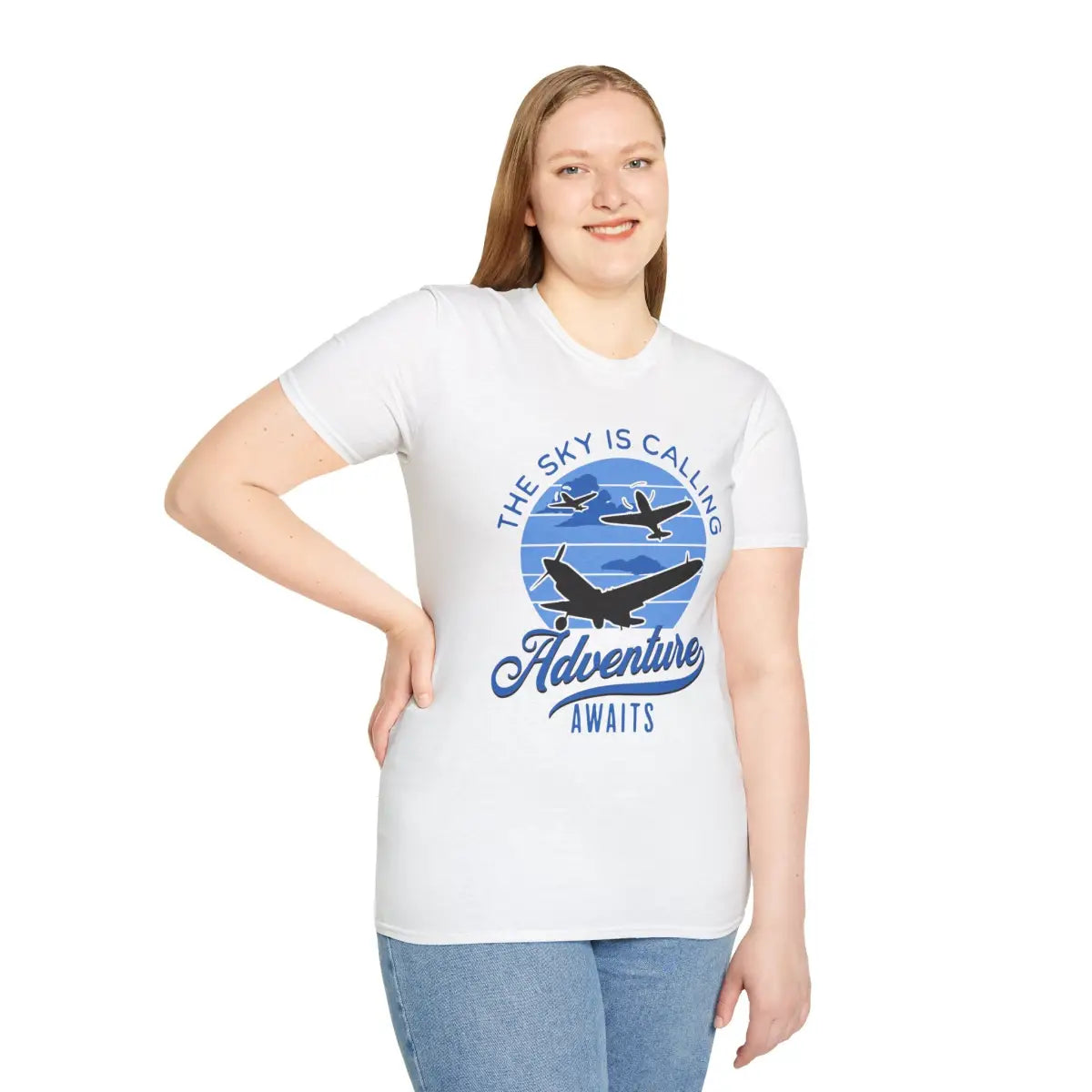 The Sky is Calling - Adventure Awaits - T-Shirt - Pilot gifts - WWII warbird t-shirt