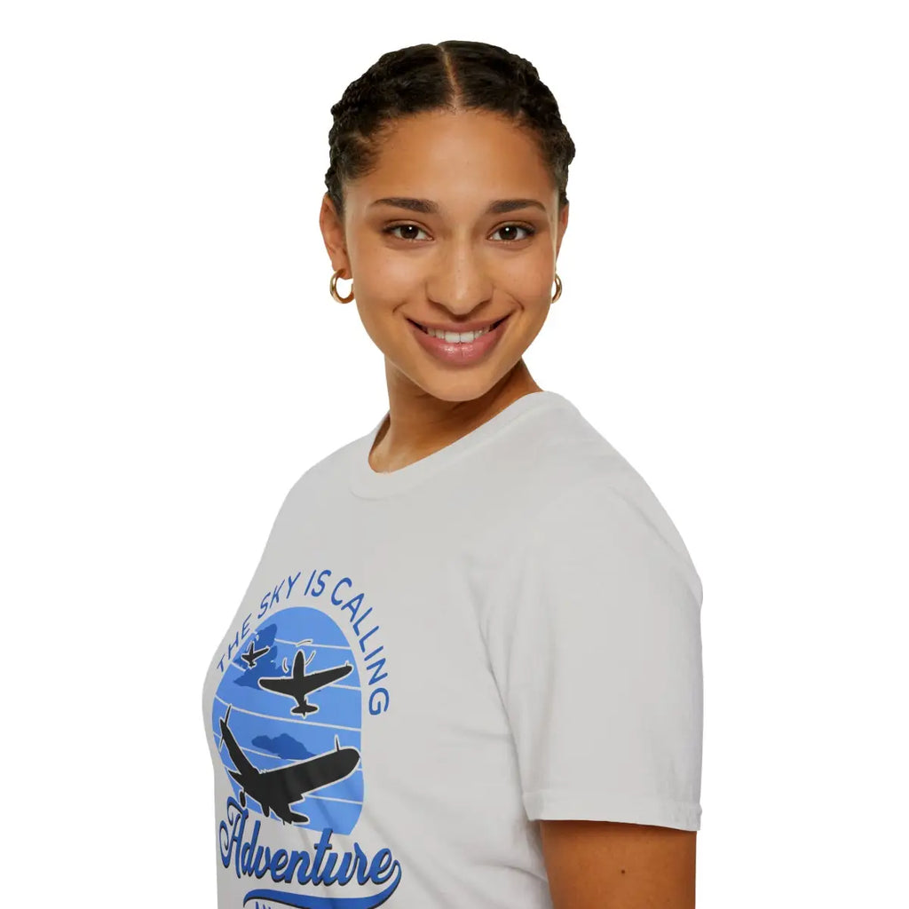 The Sky is Calling - Adventure Awaits - T-Shirt - Pilot gifts - WWII warbird t-shirt