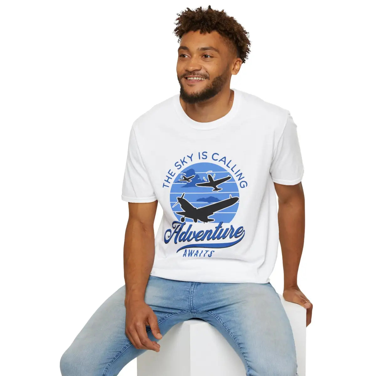 The Sky is Calling - Adventure Awaits - T-Shirt - Pilot gifts - WWII warbird t-shirt