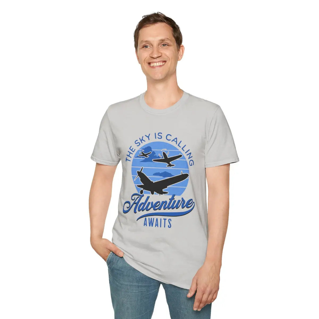 The Sky is Calling - Adventure Awaits - T-Shirt - Pilot gifts - WWII warbird t-shirt