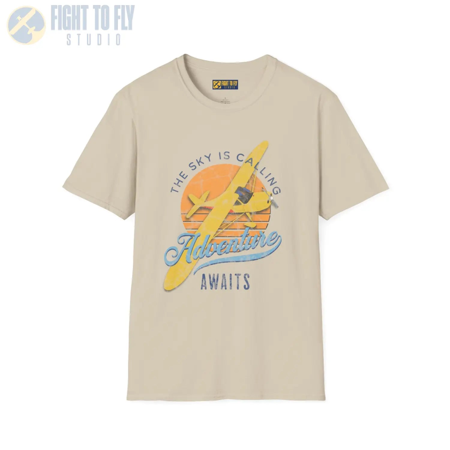 The Sky Is Calling Adventure Awaits Tee - T-Shirt - Pilot gifts - WWII warbird t-shirt