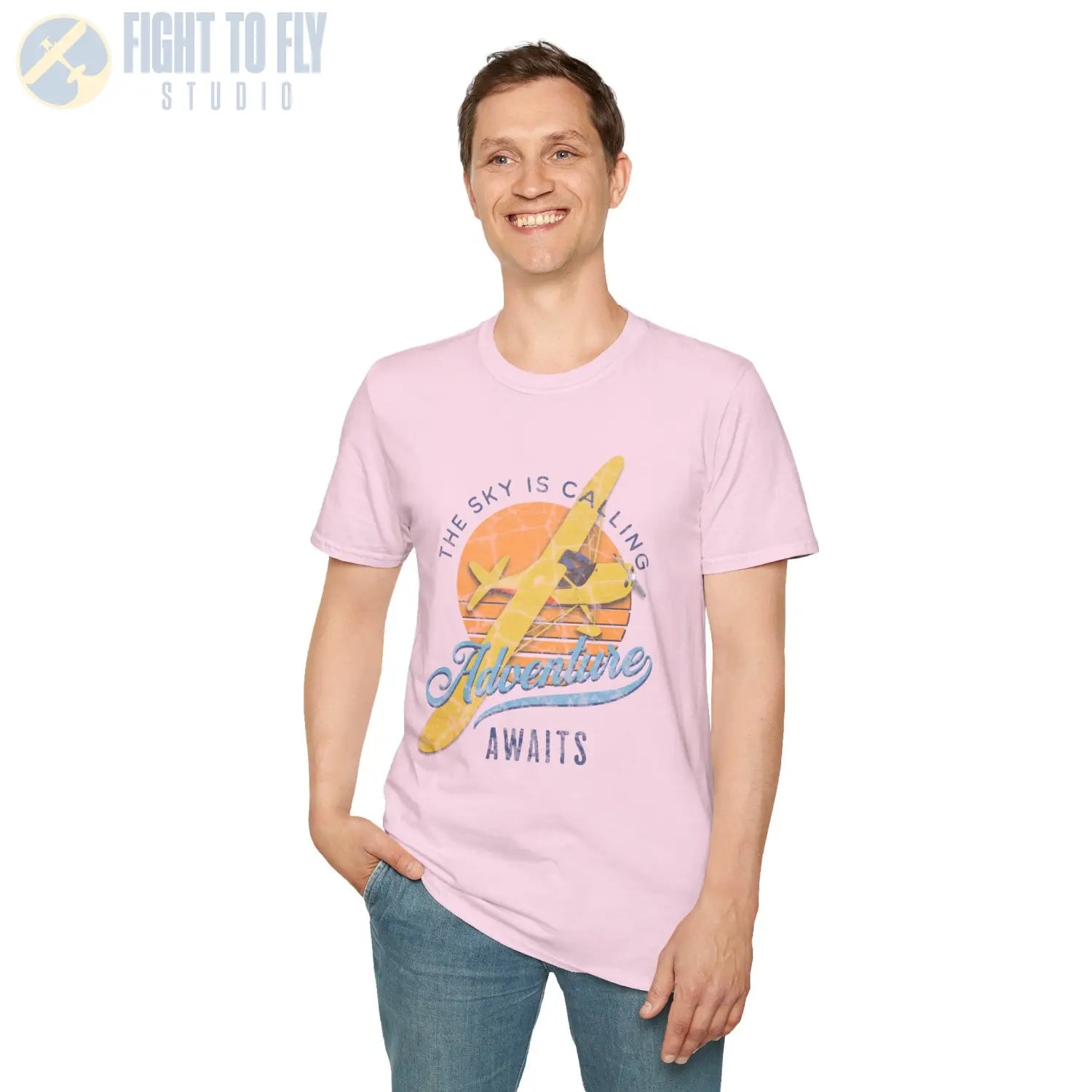 The Sky Is Calling Adventure Awaits Tee - T-Shirt - Pilot gifts - WWII warbird t-shirt