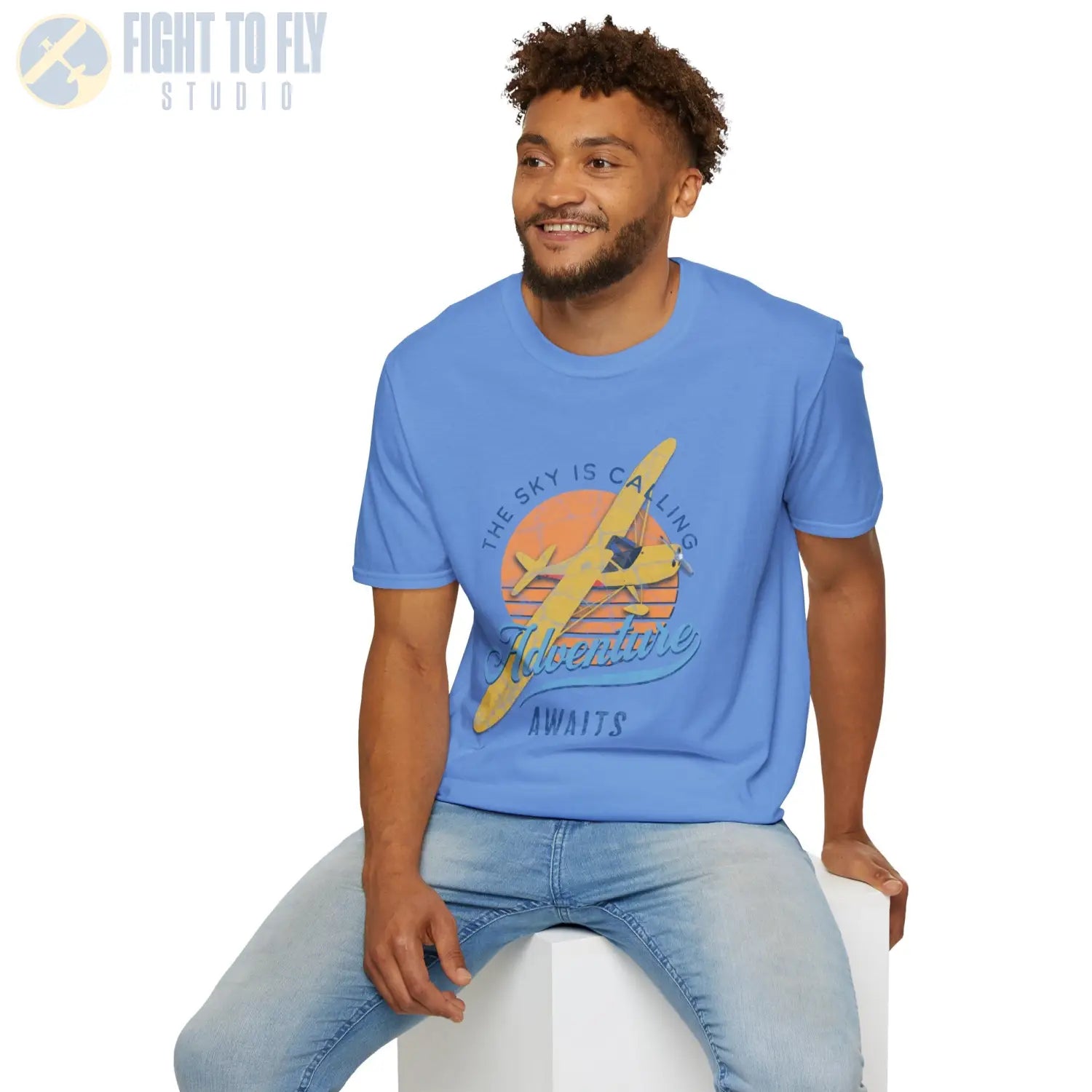 The Sky Is Calling Adventure Awaits Tee - T-Shirt - Pilot gifts - WWII warbird t-shirt