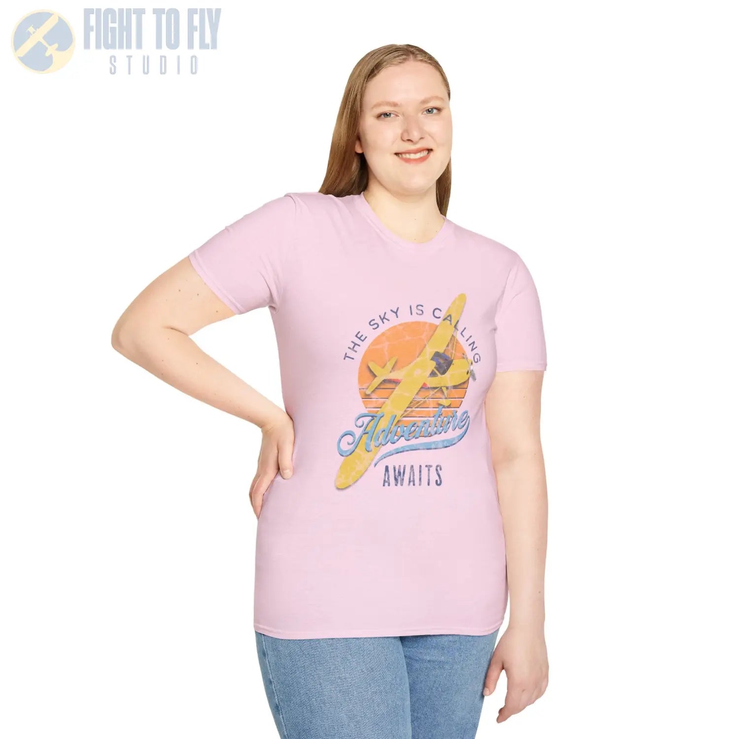 The Sky Is Calling Adventure Awaits Tee - T-Shirt - Pilot gifts - WWII warbird t-shirt