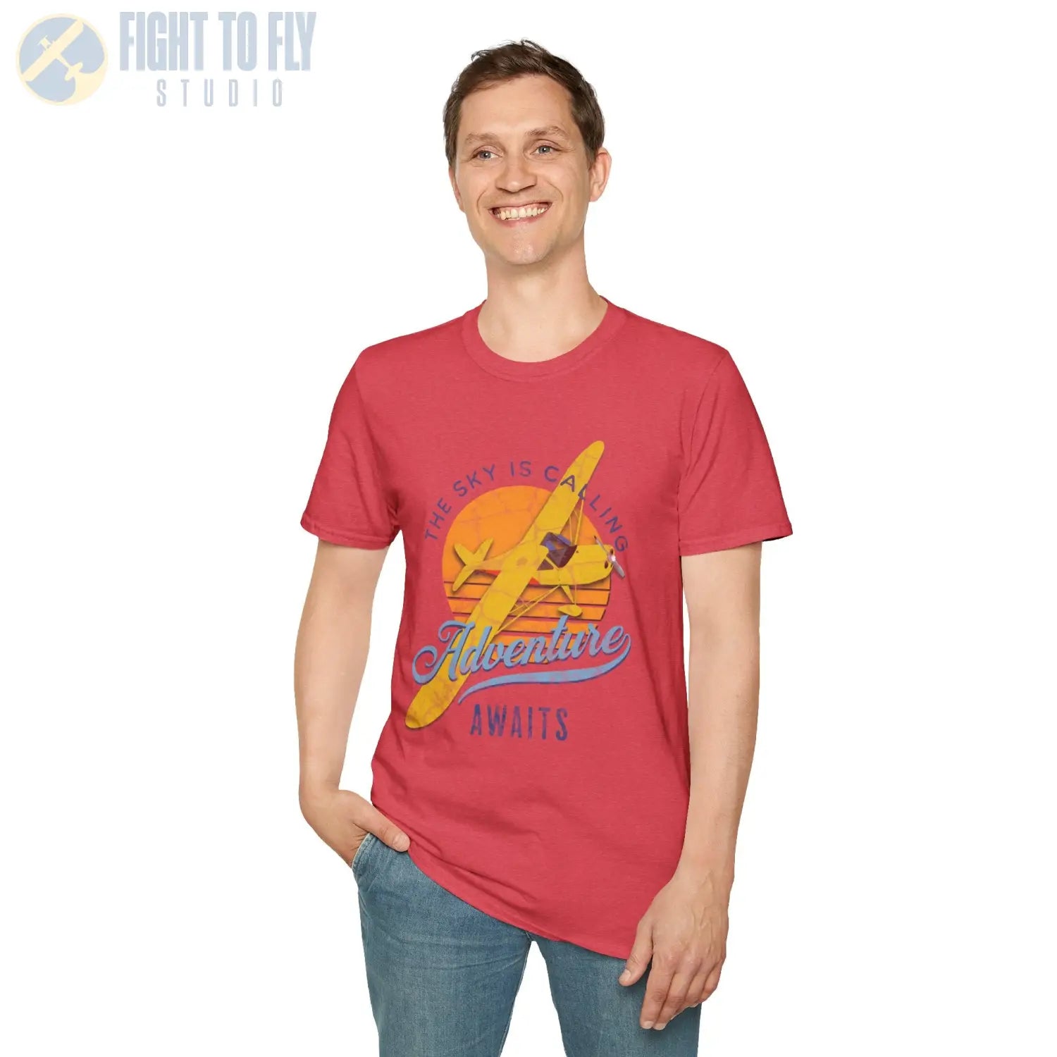 The Sky Is Calling Adventure Awaits Tee - T-Shirt - Pilot gifts - WWII warbird t-shirt