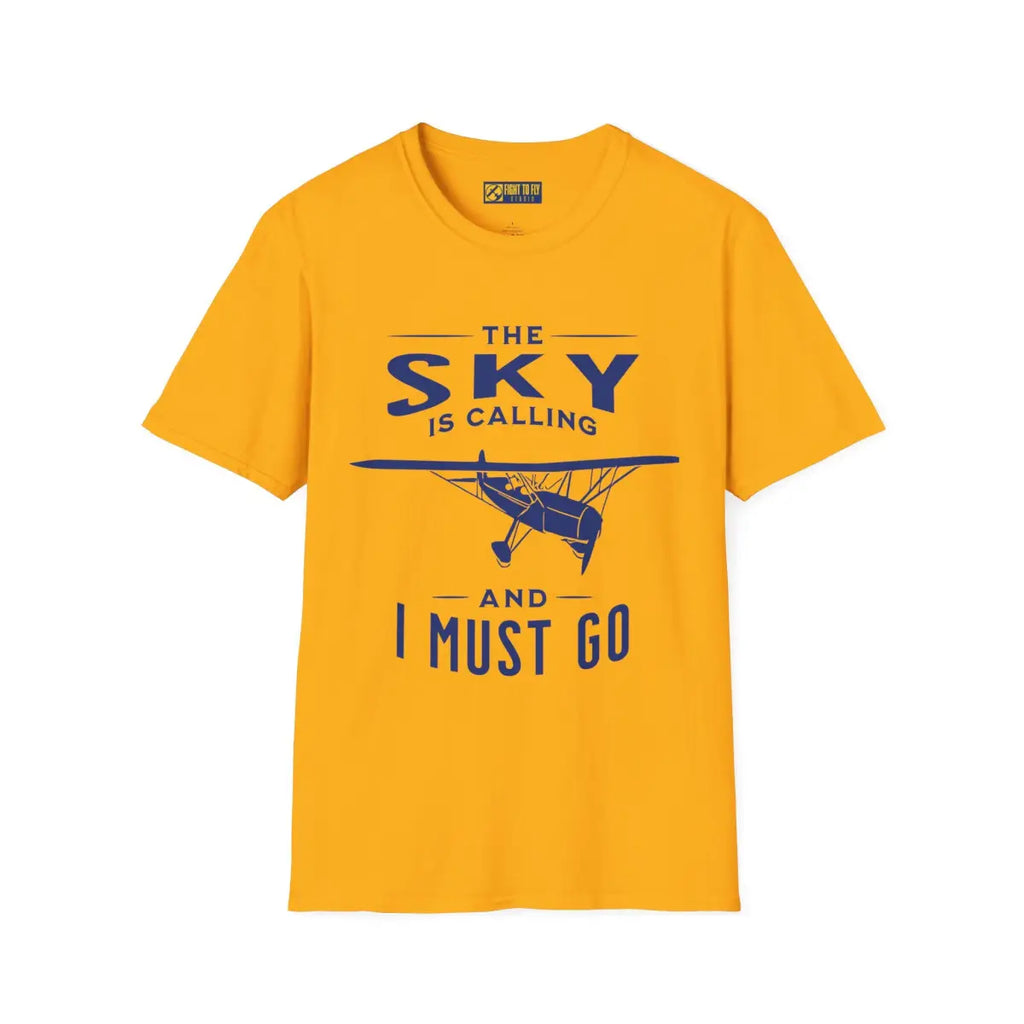 The Sky is Calling and I Must Go - Vintage Aircraft - T-Shirt - Pilot gifts - WWII warbird t-shirt