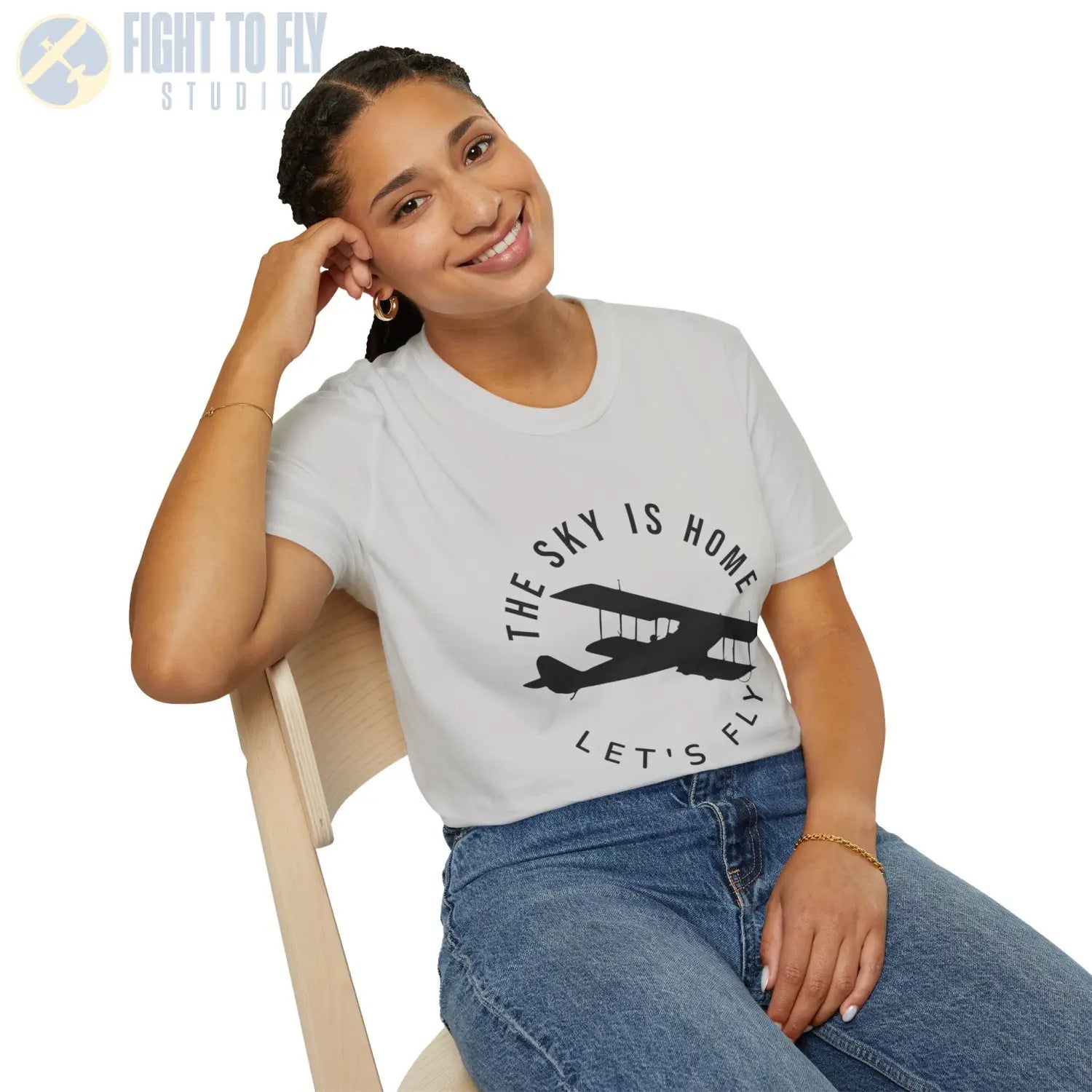 The Sky is Home Let’s Fly - Tee - T-Shirt - Pilot gifts - WWII warbird t-shirt