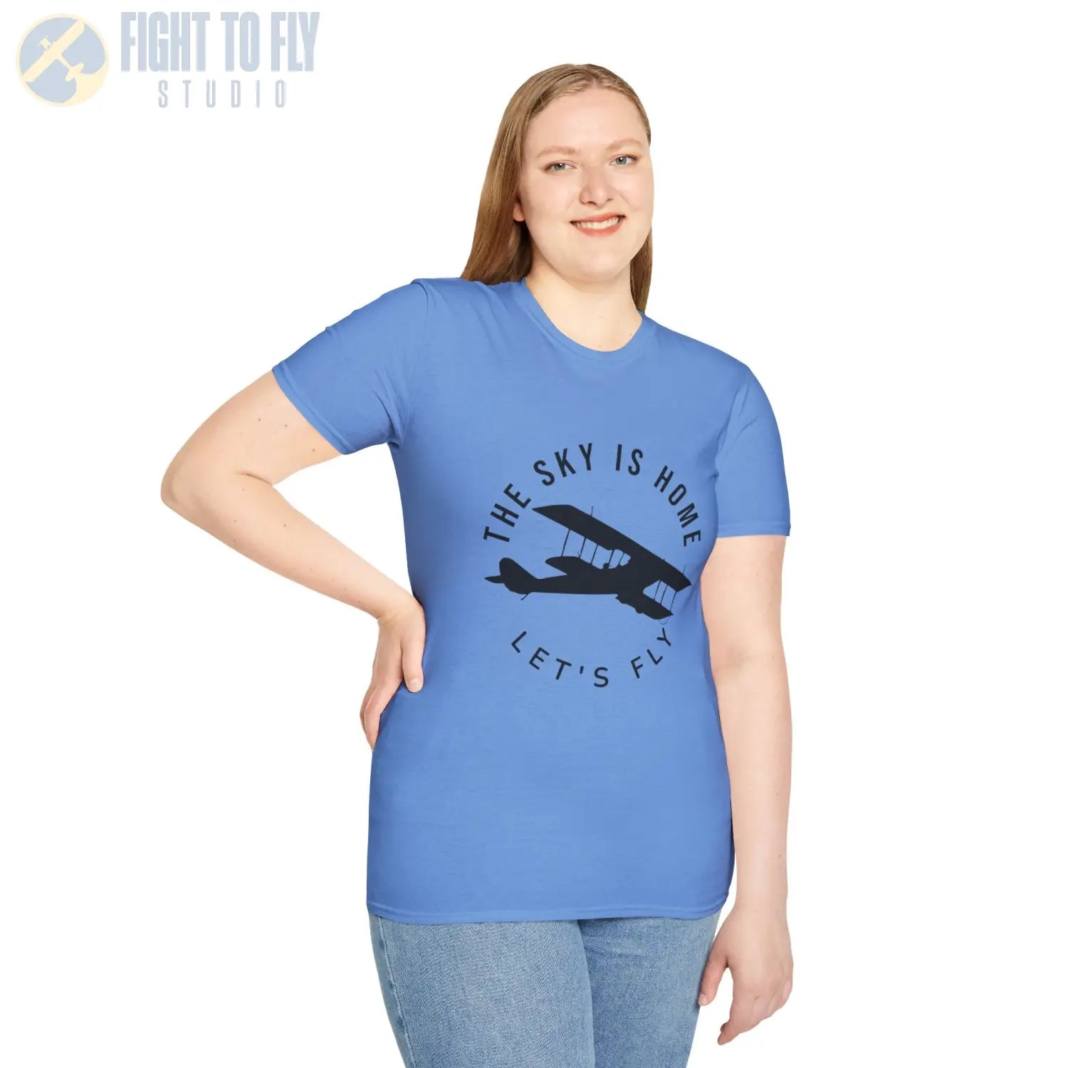 The Sky is Home Let’s Fly - Tee - T-Shirt - Pilot gifts - WWII warbird t-shirt